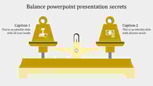 balance powerpoint presentation-yellow